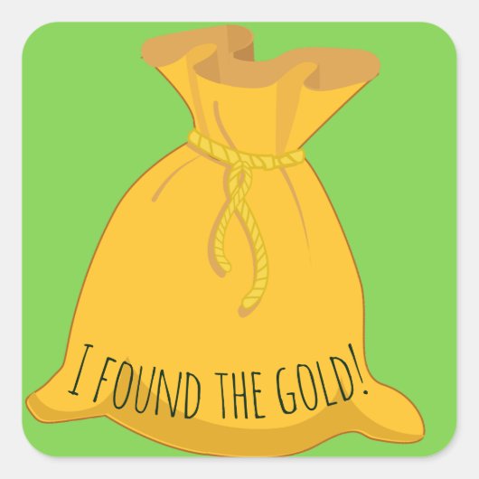 私は金ゴールド聖パトリックの日を見つけた スクエアシール (正面)