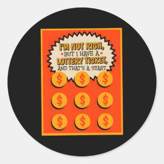 私は金持ちではないが、私は宝くじチケットスクラッチTicを持っている ラウンドシール