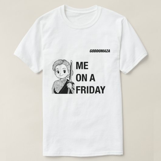 私は金曜日と私は月曜日の帯域幅 Tシャツ (デザイン正面)