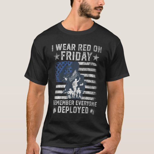 私は金曜日に衣服レッドを思い出すすべての展開のために Tシャツ (正面)