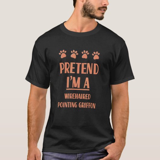 私は金髪のポインティンググリフォンの衣装を装う Tシャツ (正面)