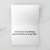 **私は釣り人をローマンにしています**誕生日上で!!! カード (内部)