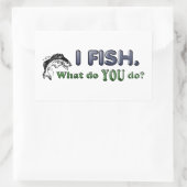 私は釣る。君は何をする？ 長方形シール (バッグ)