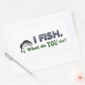 私は釣る。君は何をする？ 長方形シール (封筒)