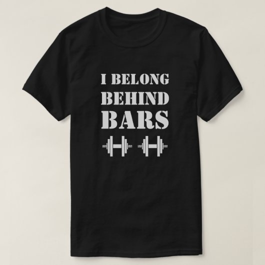 「私は鉄棒の後ろにいるべき」面白いトレーニングの名言 Tシャツ (デザイン正面)
