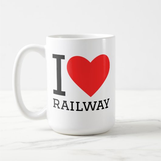 私は鉄道が好きです コーヒーマグカップ (左)