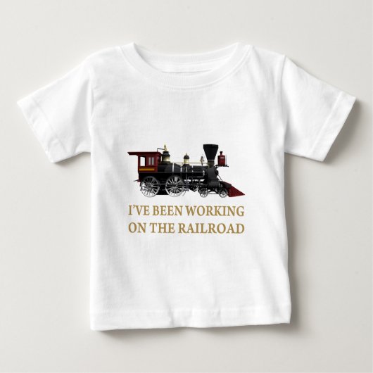 私は鉄道に勤めている ベビーTシャツ (正面)