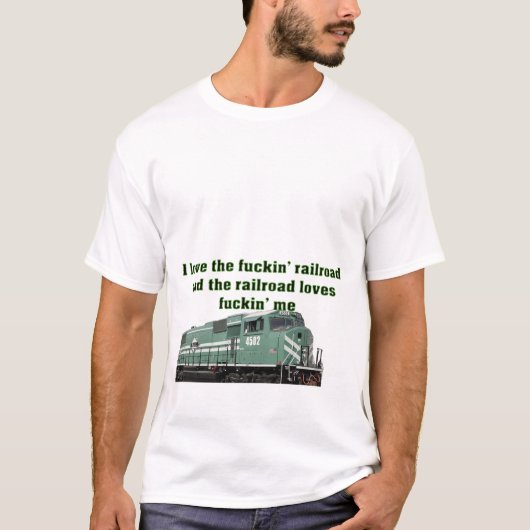 私は鉄道を愛します Tシャツ (正面)