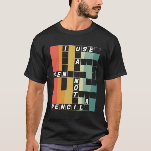 私は鉛筆の国語文字ではないペンを使うパズル Tシャツ (正面)