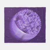 私は銀河系および背部毛布medに愛します フリースブランケット (正面(横))