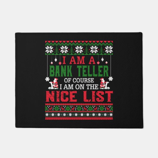 私は銀行員で、私は素晴らしいリストに載っている醜いスウェア ドアマット (正面)