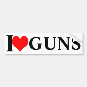 私は銃が大好き! バンパーステッカー