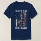 私は銃を再走装弾しないアメリカ国旗の愛国者(o tシャツ (デザイン正面)