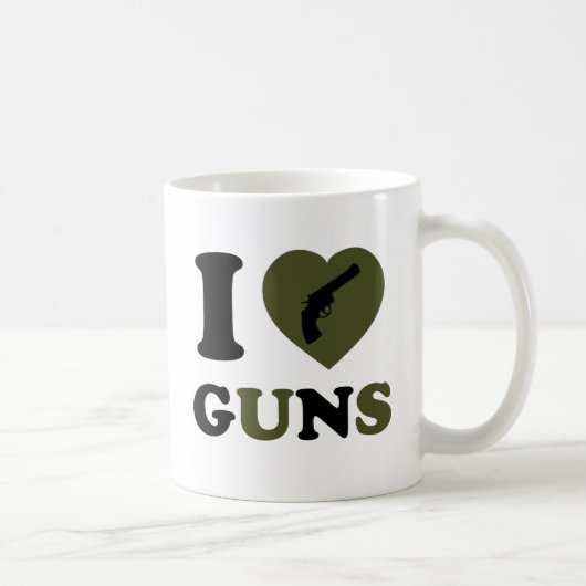 私は銃を愛します コーヒーマグカップ (右)