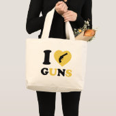 私は銃を愛します ラージトートバッグ (正面(商品))