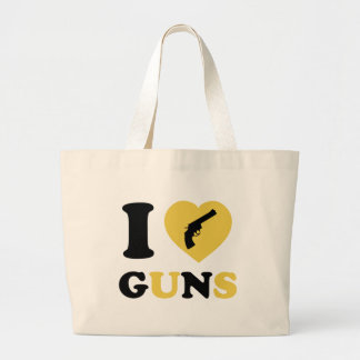 私は銃を愛します ラージトートバッグ