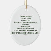 私は銃を運びません セラミックオーナメント (右)