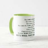 私は銃を運びません マグカップ (正面左)