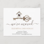 私は鍵ウッドハウスニューアドレスを移動した 案内ポストカード (正面)