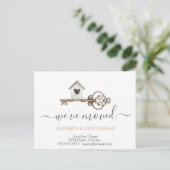 私は鍵ウッドハウスニューアドレスを移動した 案内ポストカード (スタンド正面)