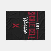 私は鎌状赤血球戦士認識度リボン血 フリースブランケット (正面(横))