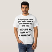 私は鏡ではない。復帰おもしろいシャツ Tシャツ (正面フル)