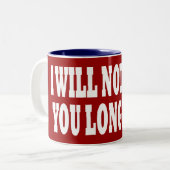 私は長い時間愛しません ツートーンマグカップ (正面左)