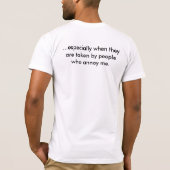 私は長い歩行を.....好みます Tシャツ (裏面)