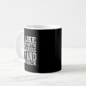 私は長い脚と大きなラック鹿を持つEmが好きだ コーヒーマグカップ (正面左)