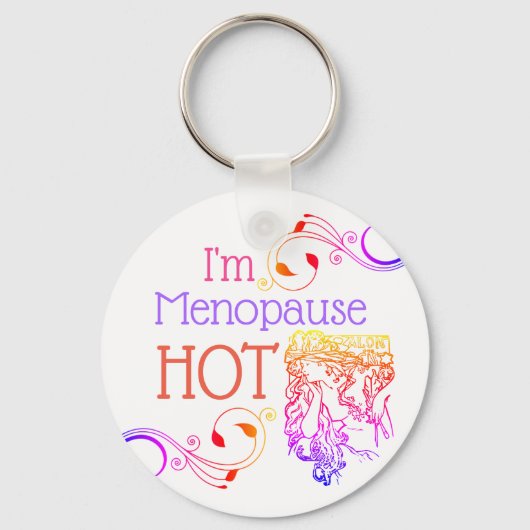 私は閉経期ホットキーチェーン キーホルダー (正面)