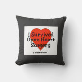 私は開いた心臓手術の枕を生き延びました クッション (正面)