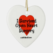 私は開いた心臓手術を生き延びました セラミックオーナメント (右)