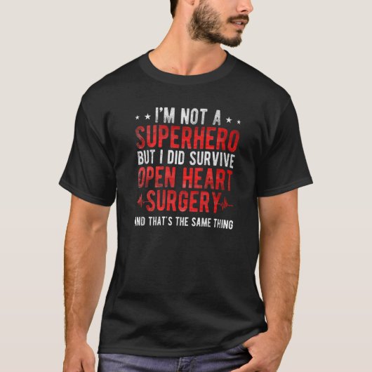 私は開生き延びいたハート手術の生き残りhea tシャツ (正面)