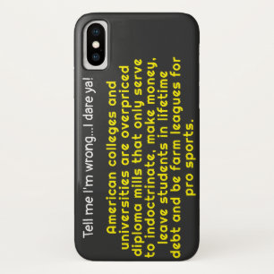 私は間違ったアメリカの大学である iPhone X ケース