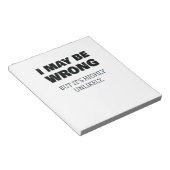 私は間違っているかもしれないが、それは非常にありそうにない ノートパッド (アングル)