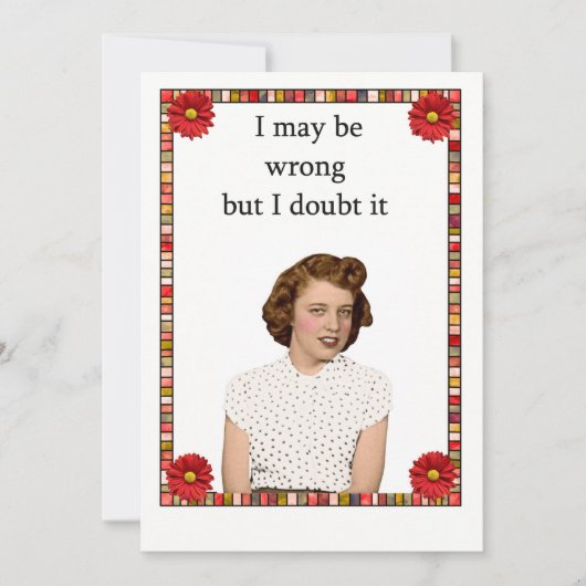 私は間違っているかもしれないが、私はそれを疑う! (正面)