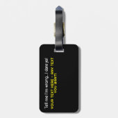 私は間違っている – あなたが望む文字を教えて ラゲッジタグ (裏面縦)