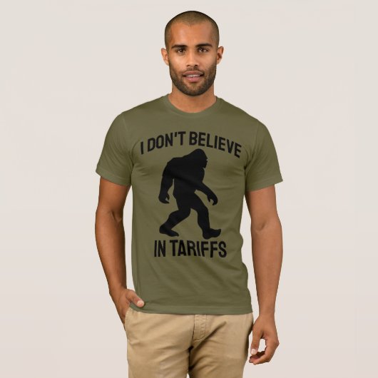 私は関税信じを取らない – ビグおもしろいフット Tシャツ (正面フル)