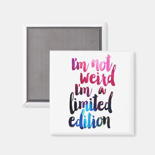 私は限定版の風変わり引用文マグネットではない マグネット (正面/裏面)
