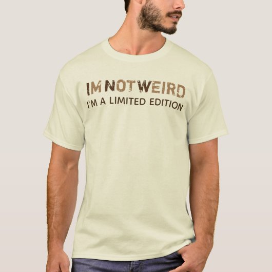 私は限定版風変わりことわざブラウンではない Tシャツ (正面)