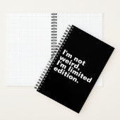 私は限定版風変わりではないユニーク ノートブック (内側)