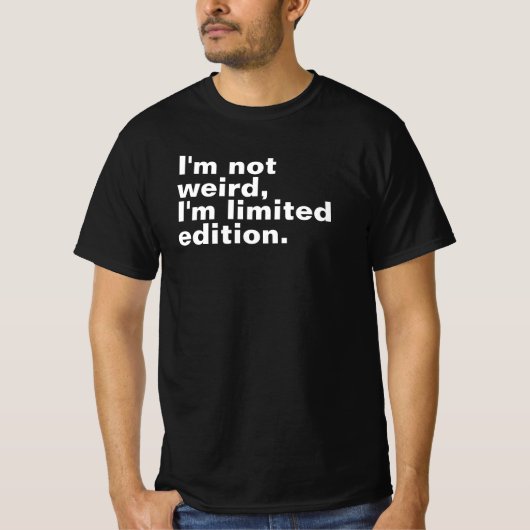 私は限定版風変わりではないユニーク Tシャツ (正面)