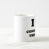 私は陰謀論を愛します コーヒーマグカップ (中央)