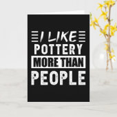 私は陶器が人より好きおもしろい カード (黄色い花)