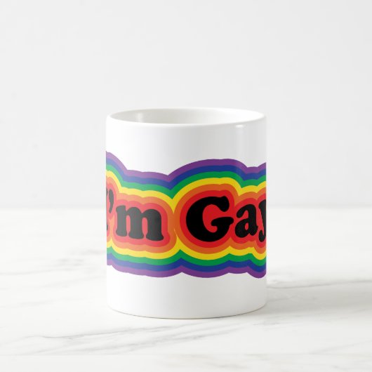 私は陽気です コーヒーマグカップ (中央)