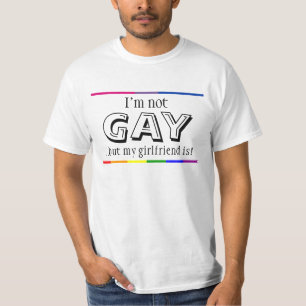 私は陽気ではないですが、私のガールフレンドはそうです Tシャツ