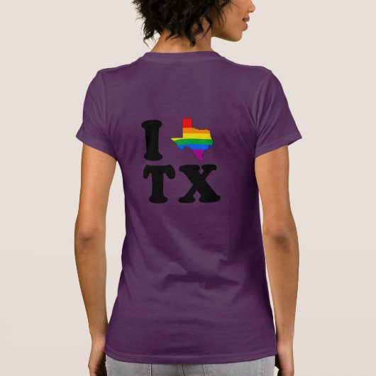 私は陽気なテキサス州を愛します Tシャツ (裏面)