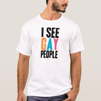 私は陽気な人々に会います Tシャツ
