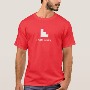 私は階段を憎みます Tシャツ