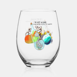 私は隠れてはいないし、私は混じり合っていおもしろいる ステムなしワイングラス